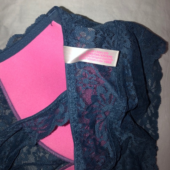 Blue VS high neck push-up bralette - Picture 3 of 3